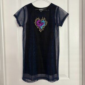 Disney Halloween Descendants 3 Metallic Dress Girls Size 7/8